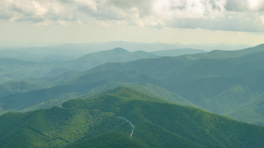 blue ridge parkway aerial view